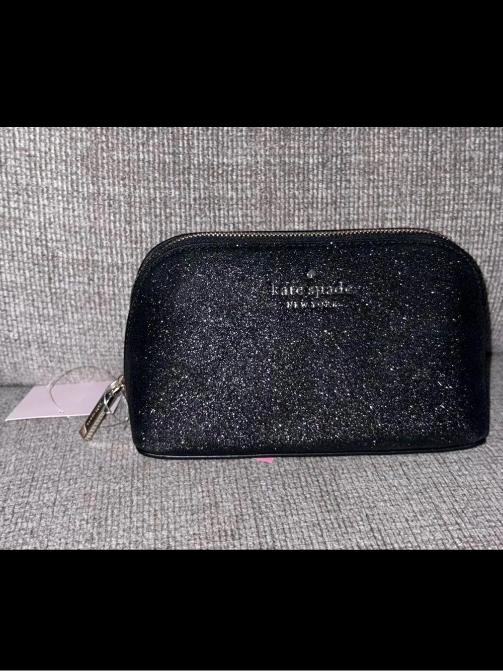 Kate Spade Glitter Fabric Small Cosmetic Bag New With Tag